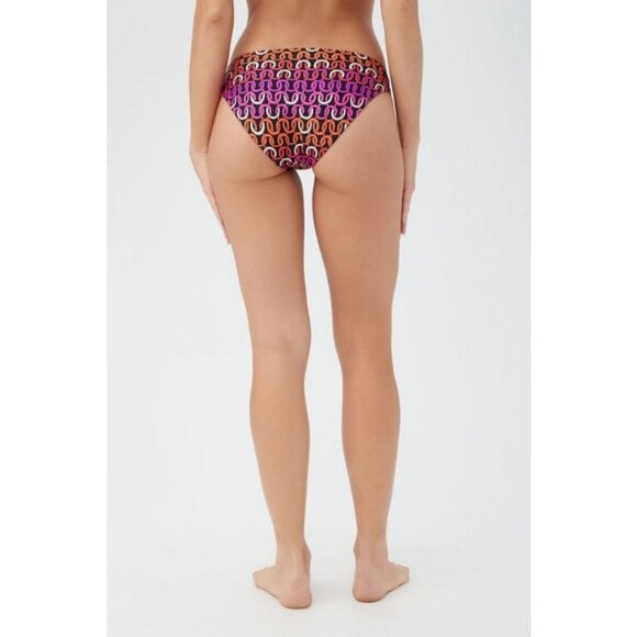 💕TRINA TURK💕 Echo Tab Side Hipster Swim Bottom Multi-Color Chain Print 14 NWT - Picture 3 of 14